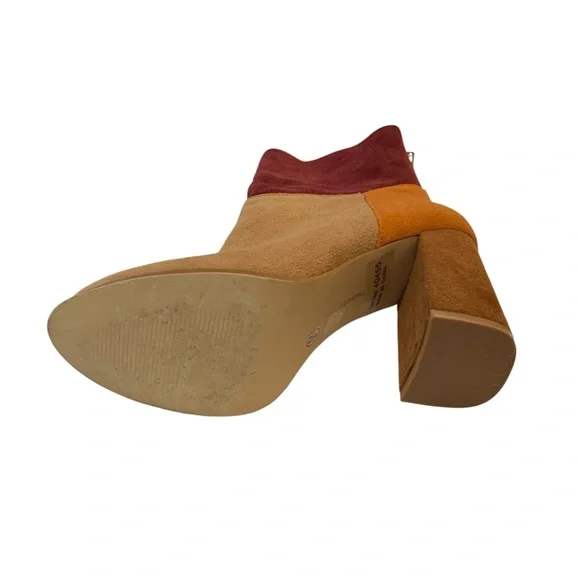 Chinese Laundry Classic Color Block Mod Mid Calf Boot, Camel Multi Suede so cool - Picture 10 of 15